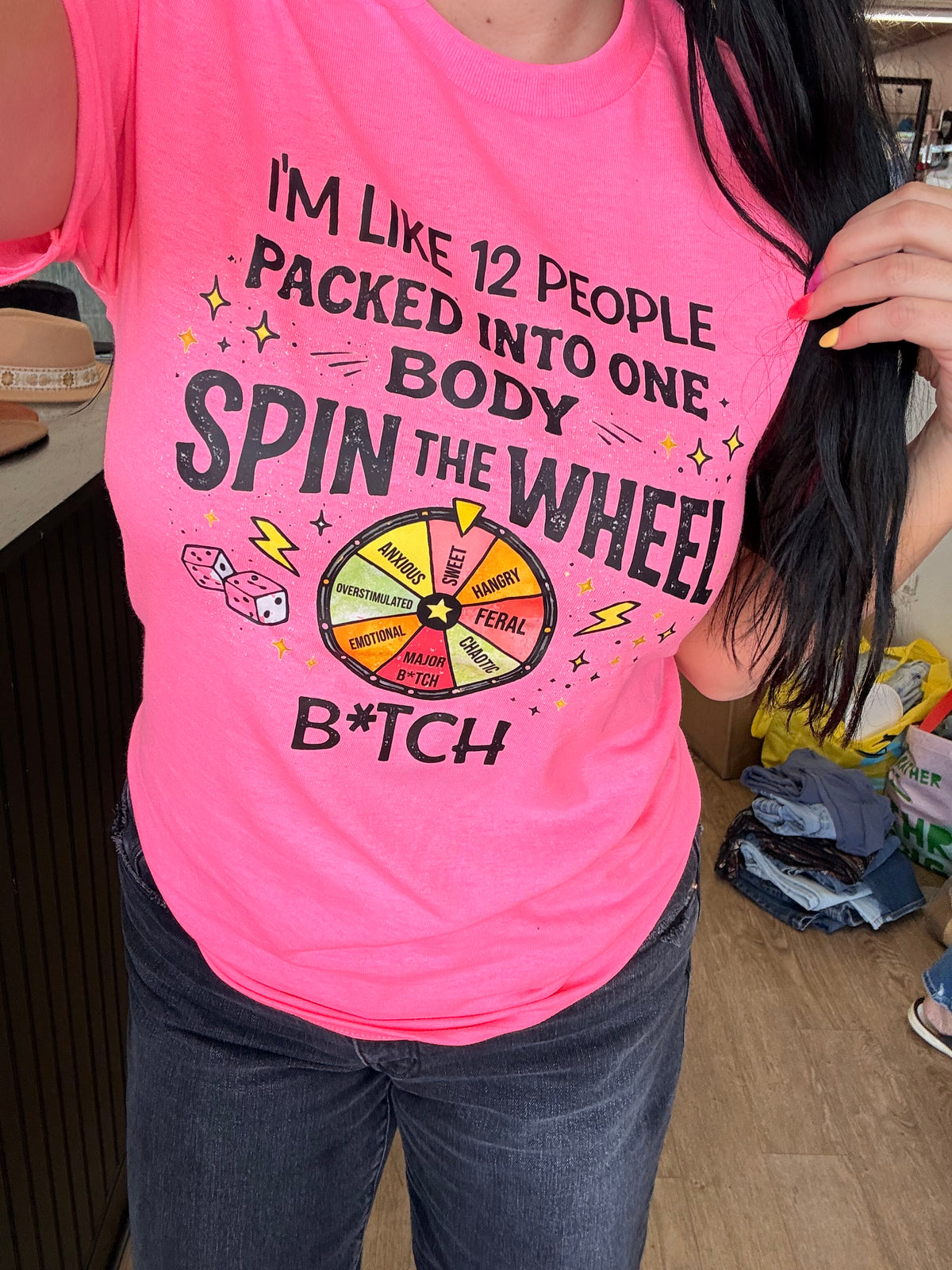 Spin the wheel  tee or sweatshirt