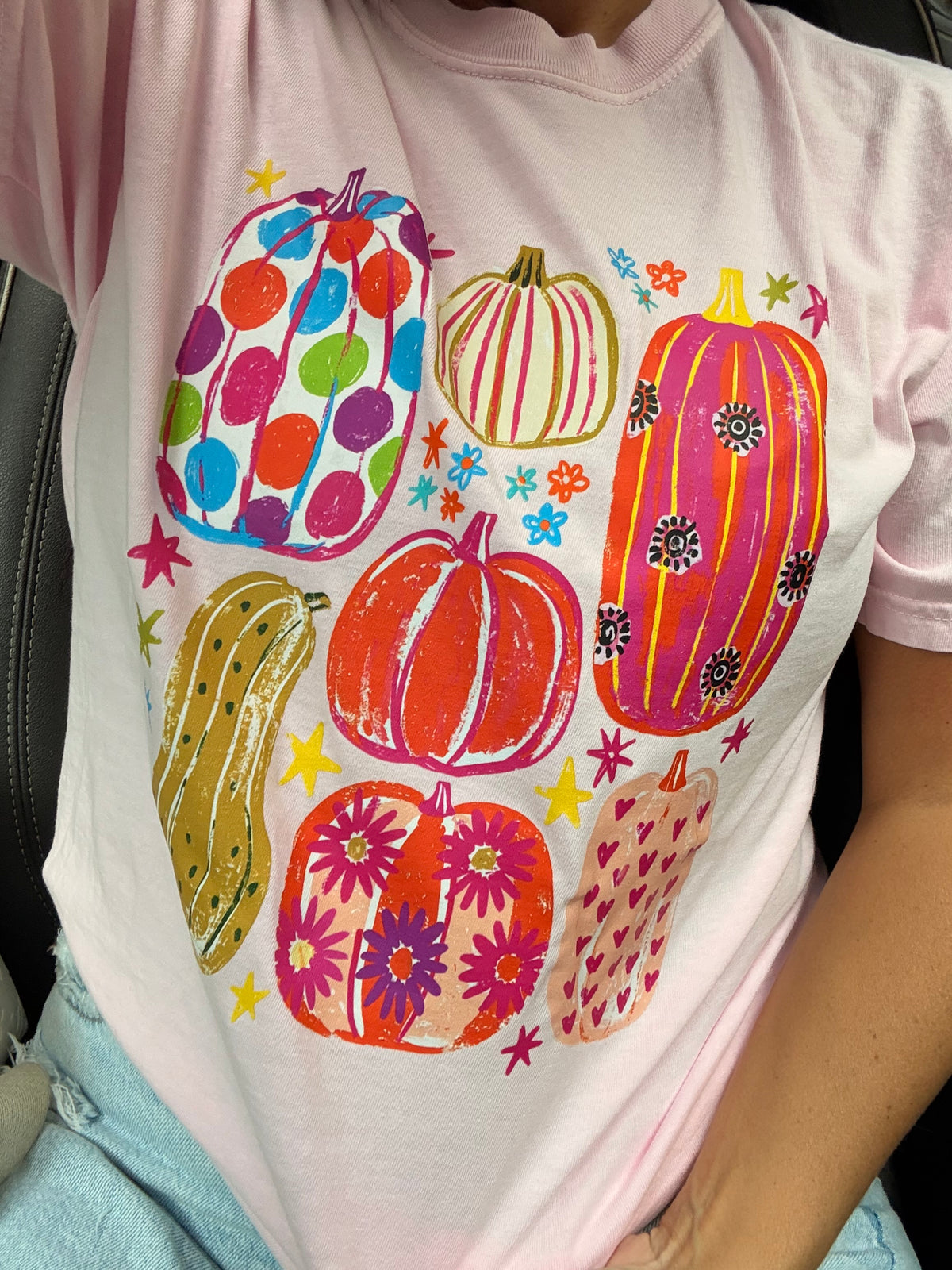 Patterned Pumpkins Halloween tee or sweatshirt