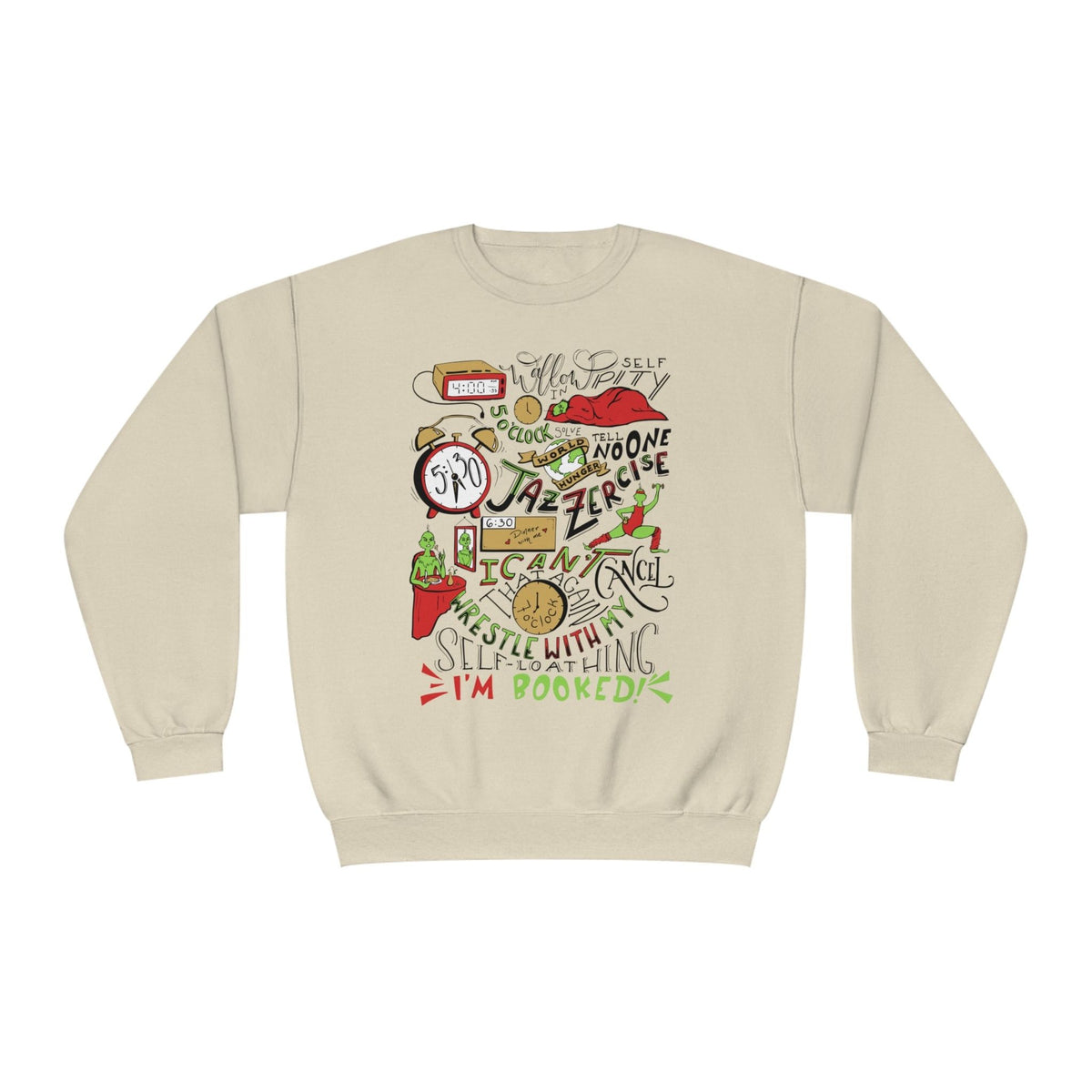 Green Guy Timeline Christmas Crewneck Sweatshirt