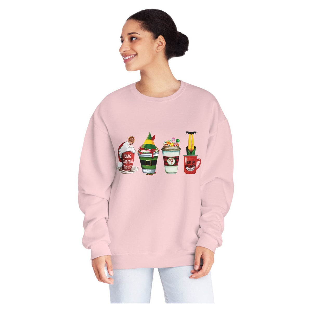 Elf Christmas Coffee  Crewneck Sweatshirt