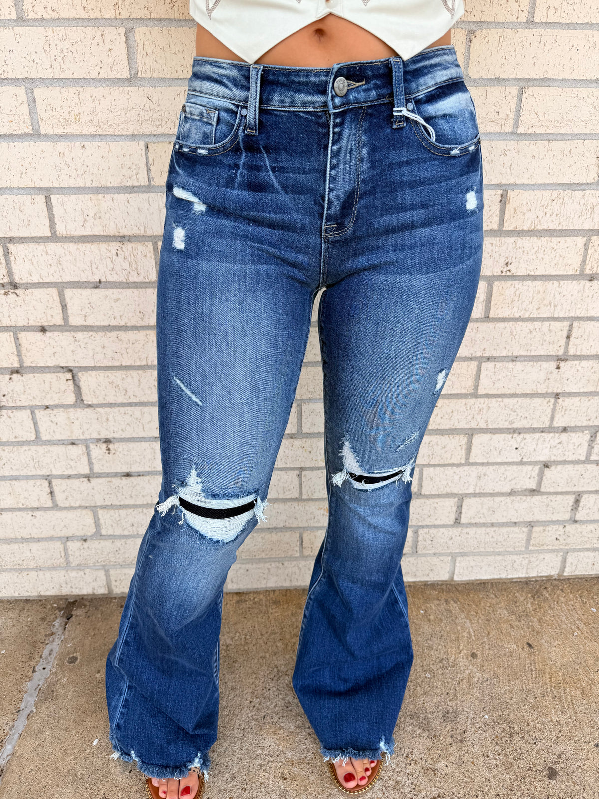 Valley Mid rise stretch boot cut jean