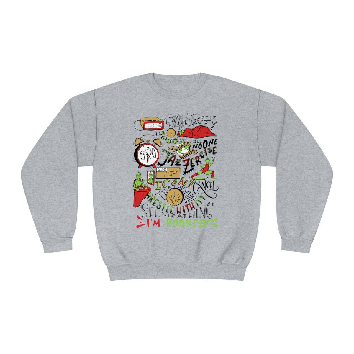 Green Guy Timeline Christmas Crewneck Sweatshirt