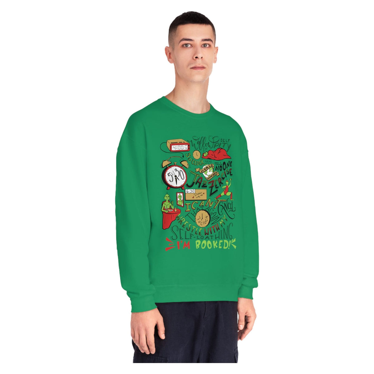 Green Guy Timeline Christmas Crewneck Sweatshirt
