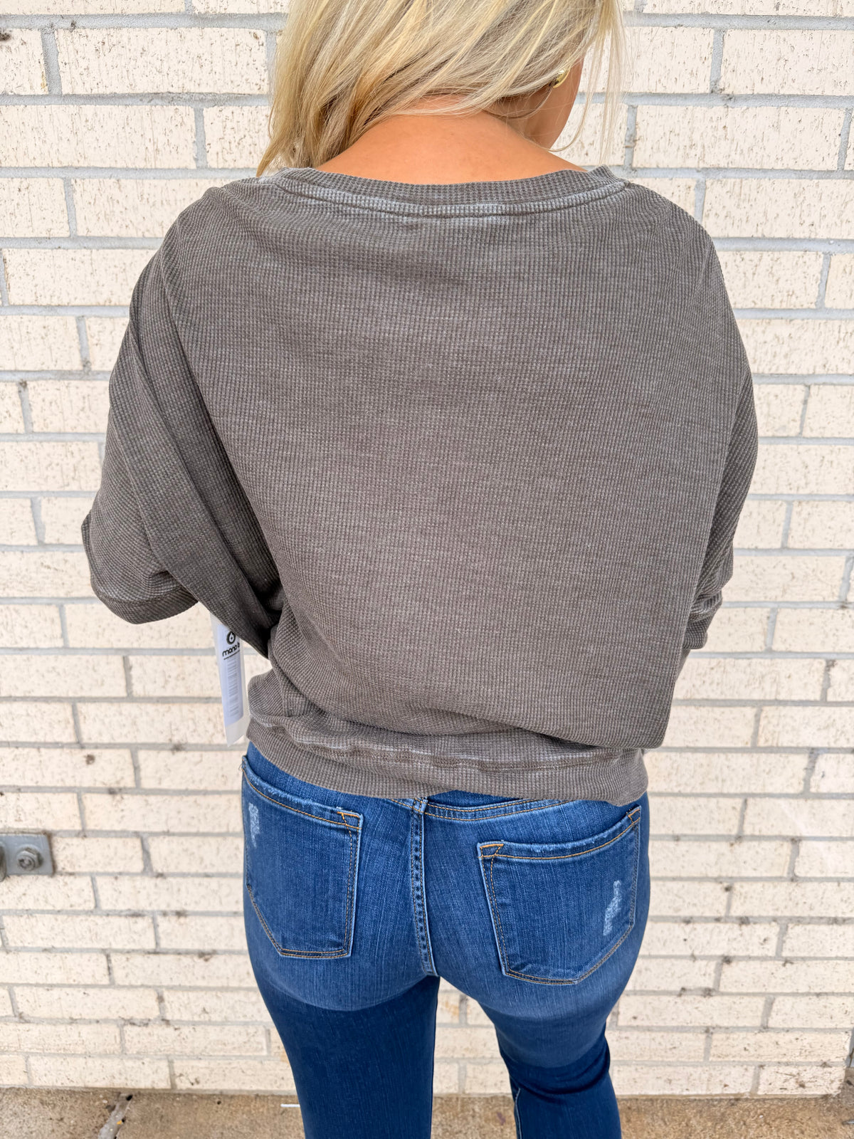 Mono Waffle Ribbed Roundneck pullover  ( several colors)