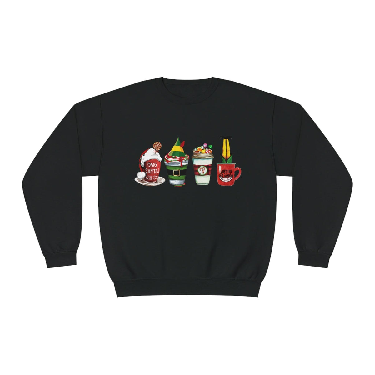 Elf Christmas Coffee  Crewneck Sweatshirt