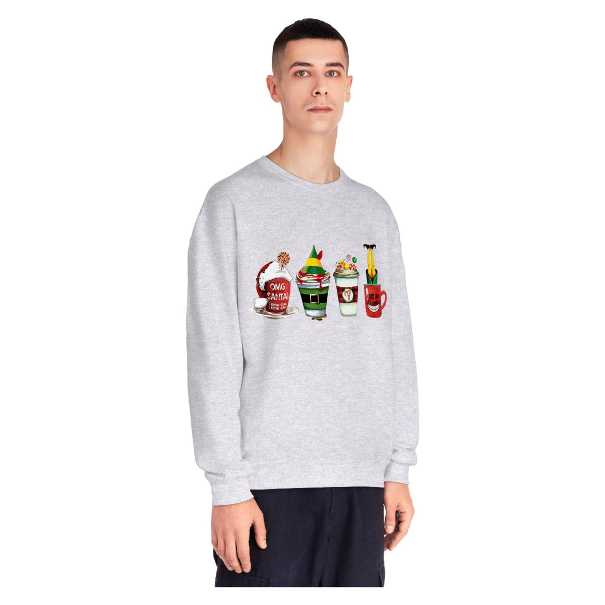 Elf Christmas Coffee  Crewneck Sweatshirt