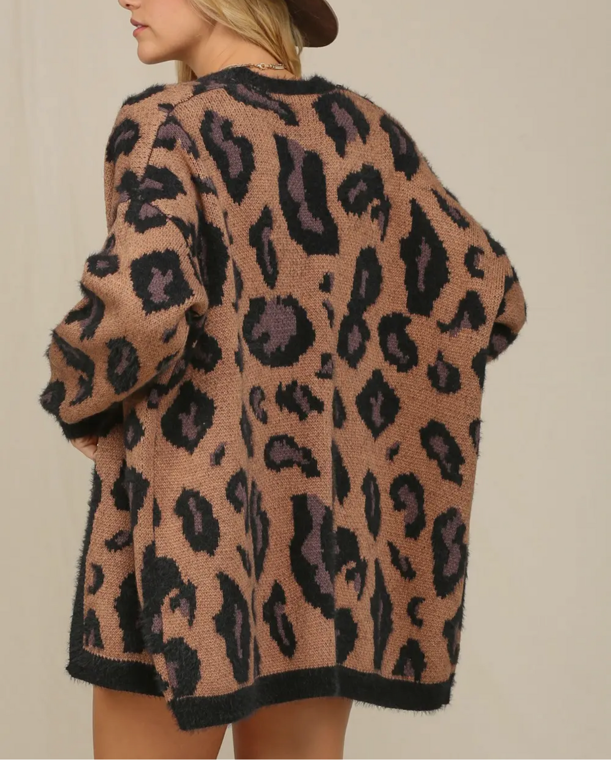 Black leopard cardigan( 2 colors)