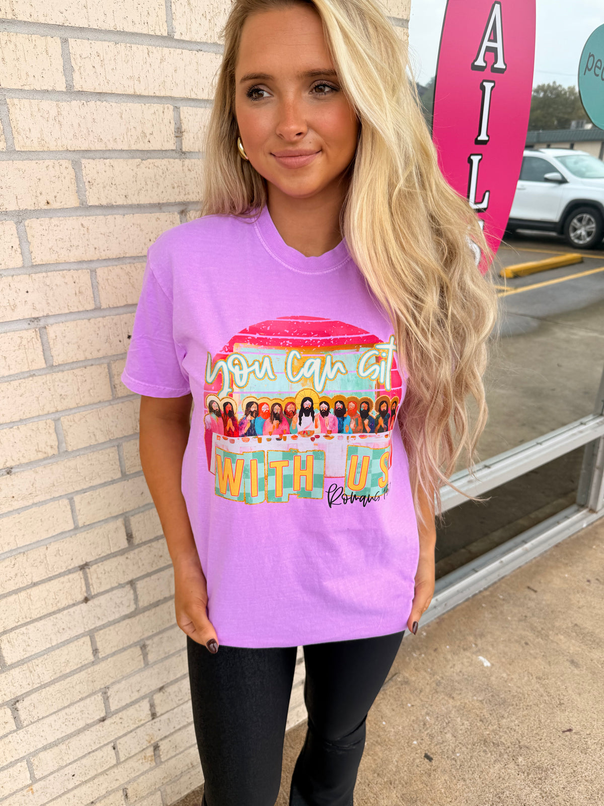 You can sit with us Christian tee or sweatshirt