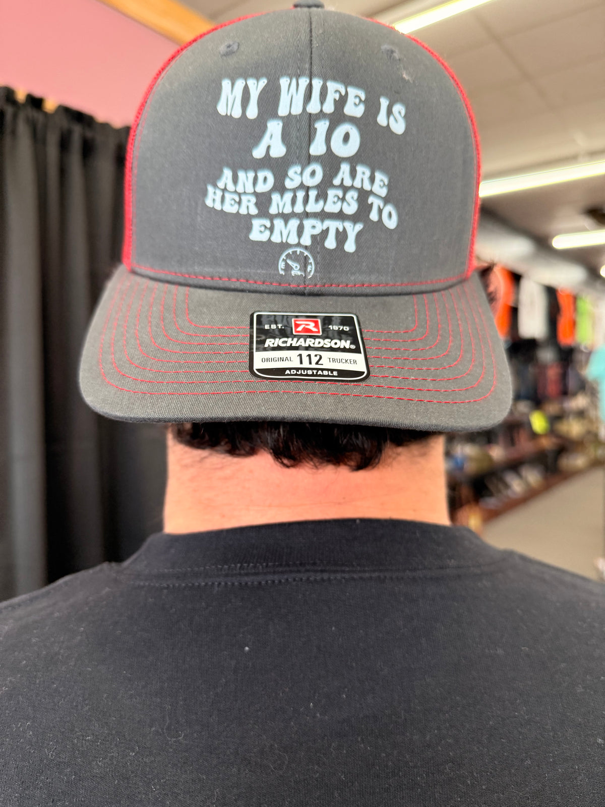 My wife is a 10 so is her miles to empty hat