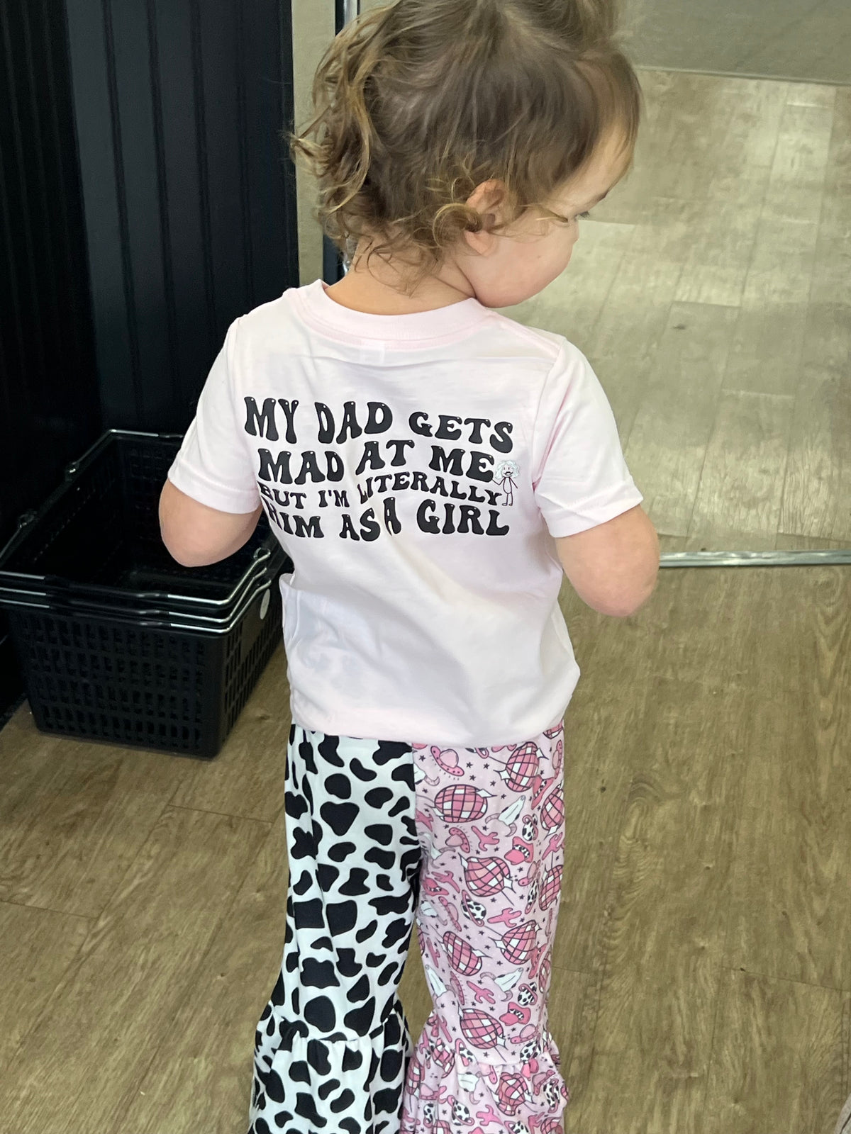 My dad gets mad at me but I'm literally him as a girl tee or sweatshirt (kid or adult)