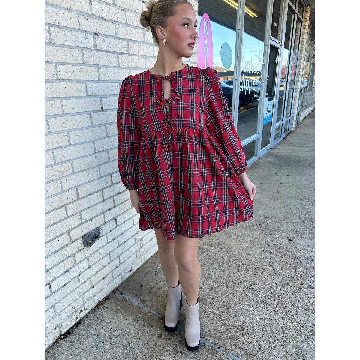 Christmas plaid dress