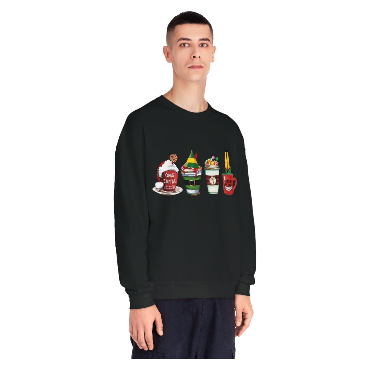 Elf Christmas Coffee  Crewneck Sweatshirt