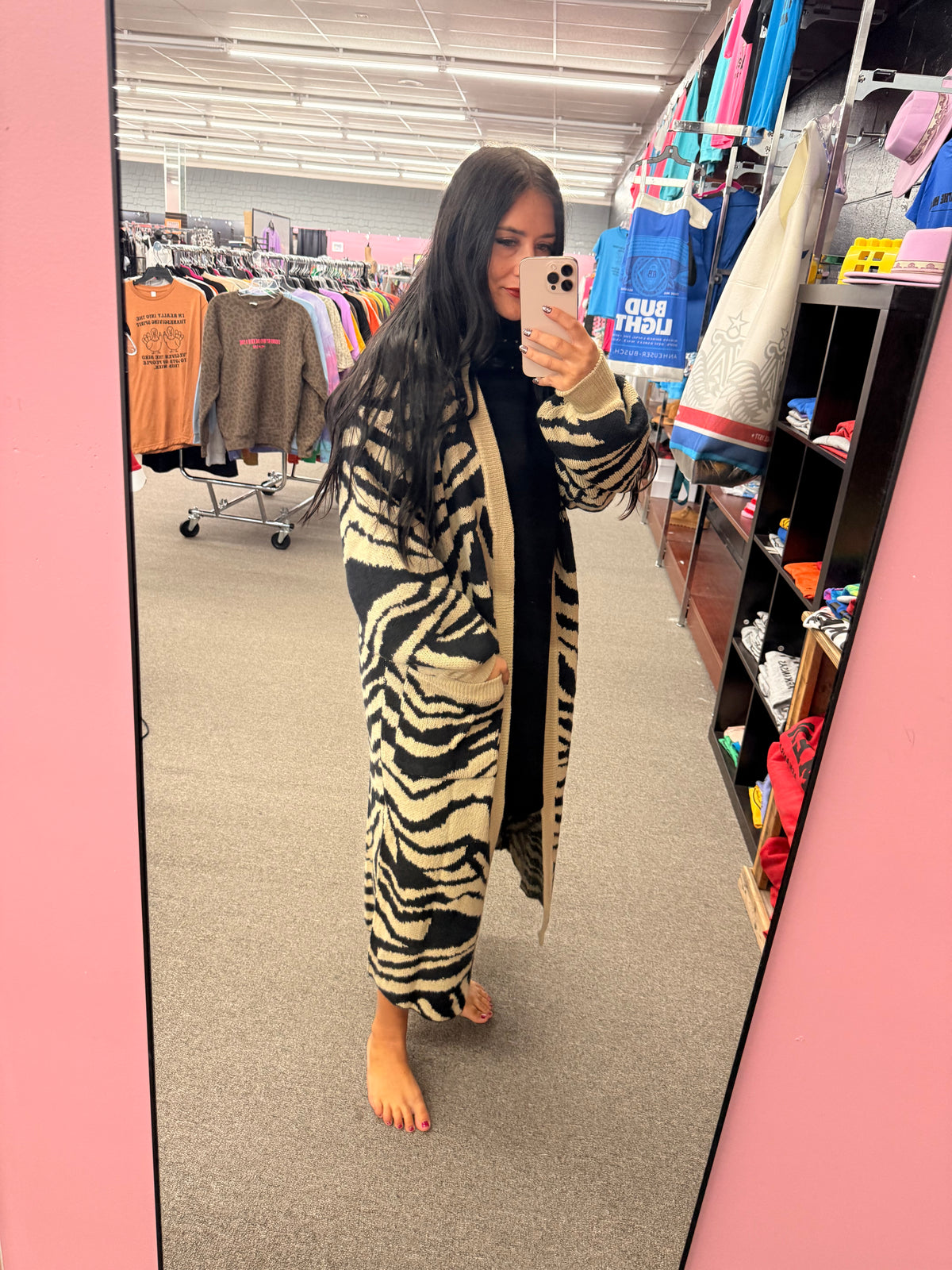Lizzie Zebra long cardigan