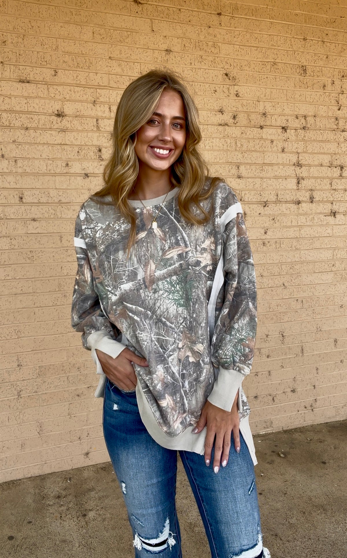 Camo oversized sweatshirt