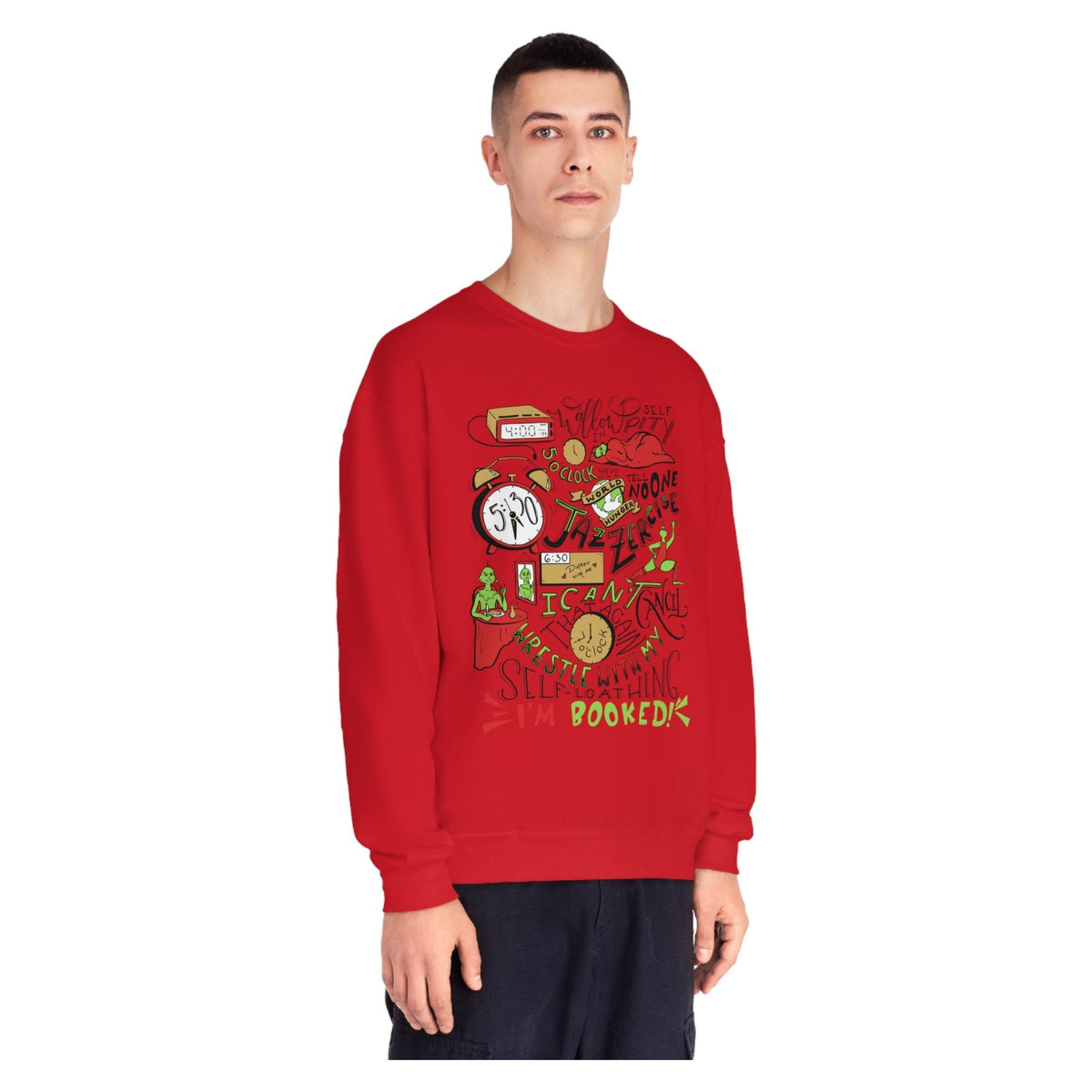 Green Guy Timeline Christmas Crewneck Sweatshirt