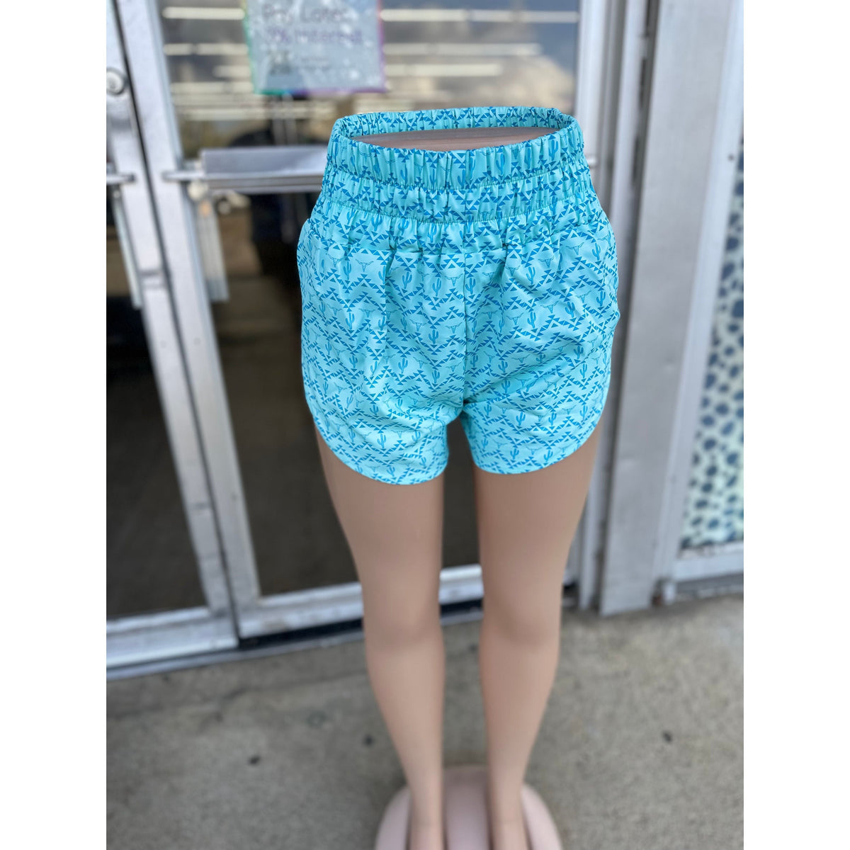 Teal Western Short