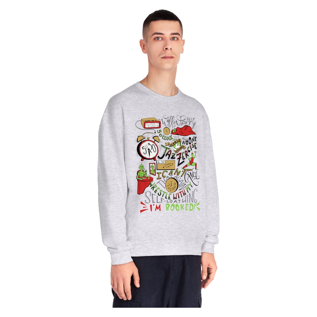Green Guy Timeline Christmas Crewneck Sweatshirt