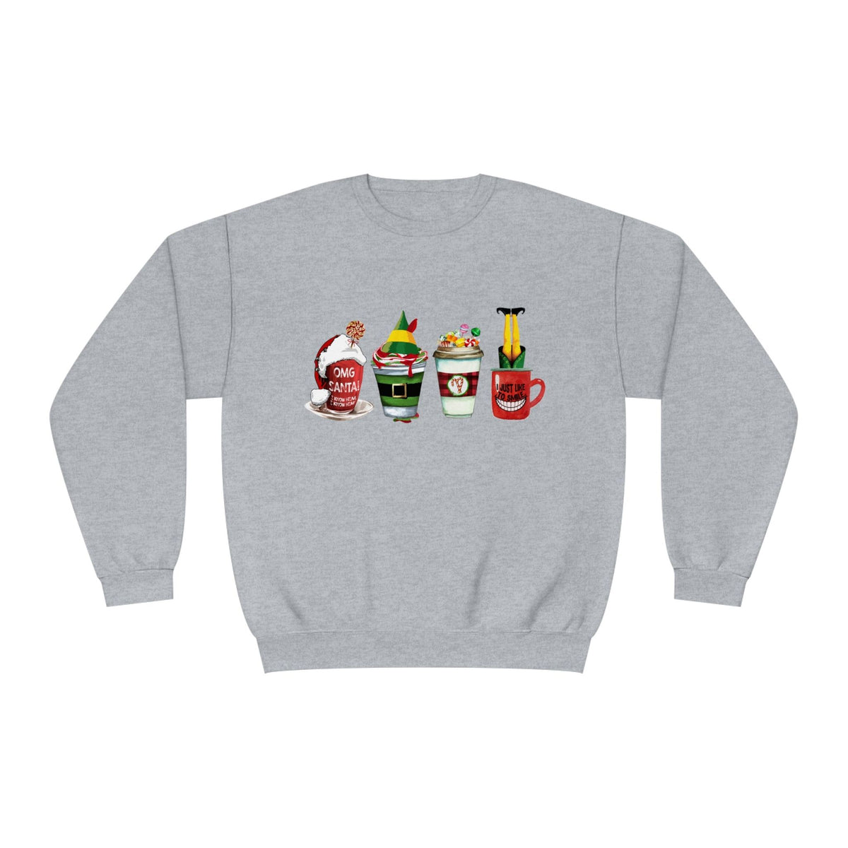 Elf Christmas Coffee  Crewneck Sweatshirt