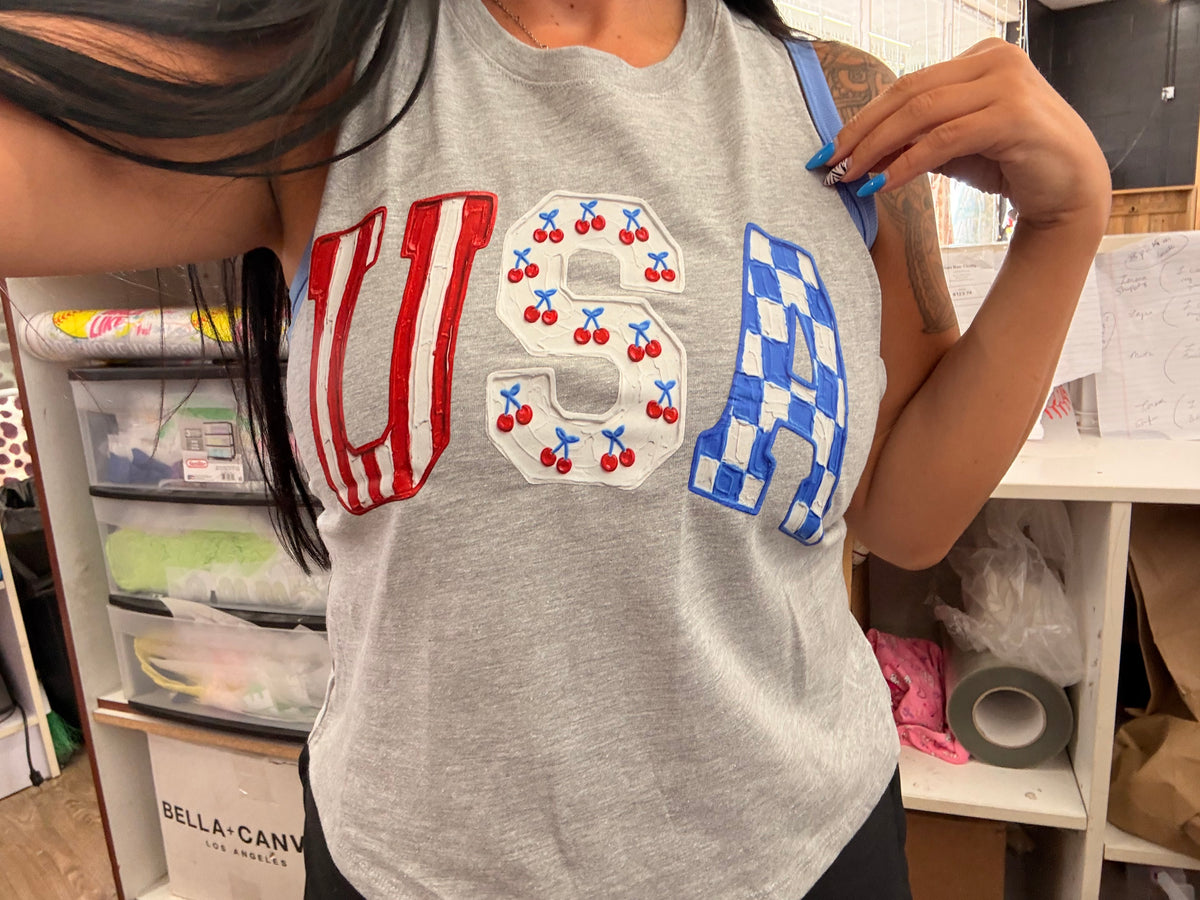 Paint USA tee or tank tank