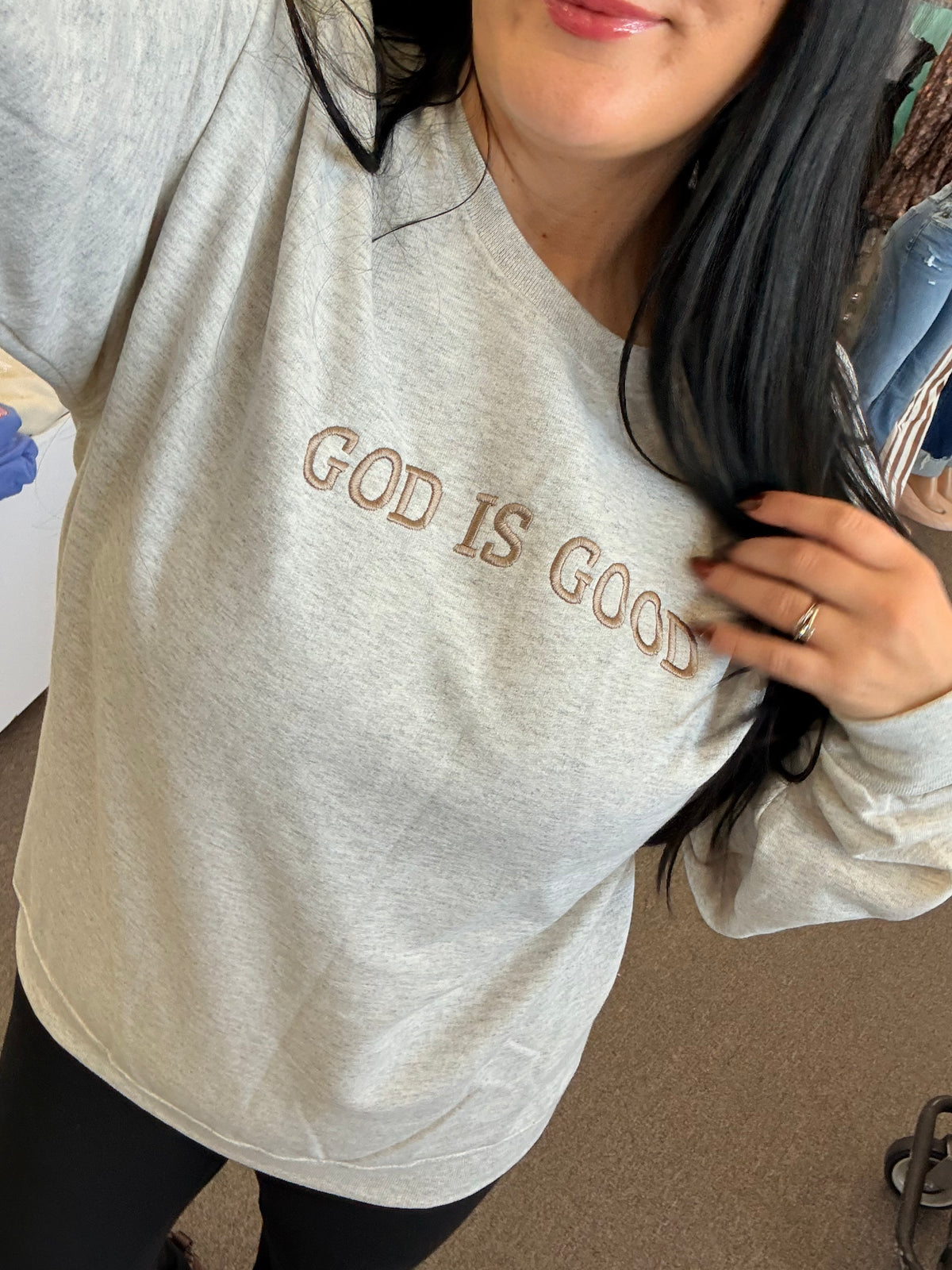 God is Good embroidered Sweatshirt