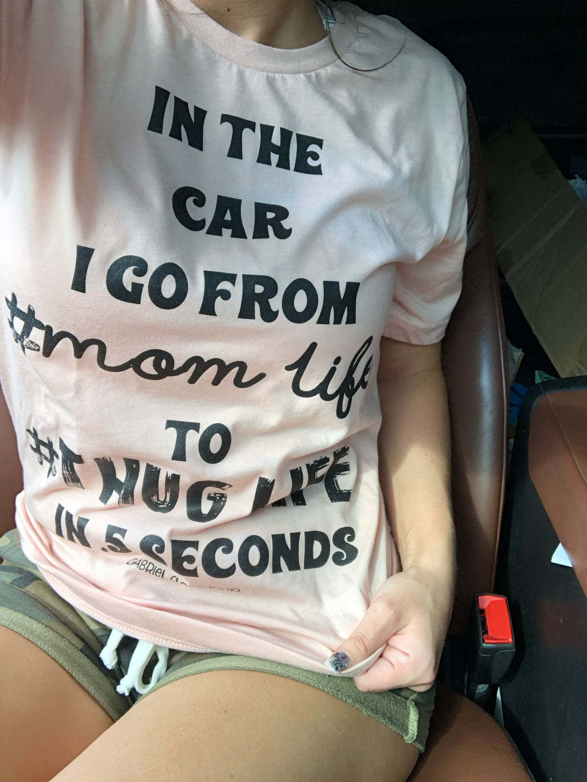 Car mom life thug life tee or sweatshirt