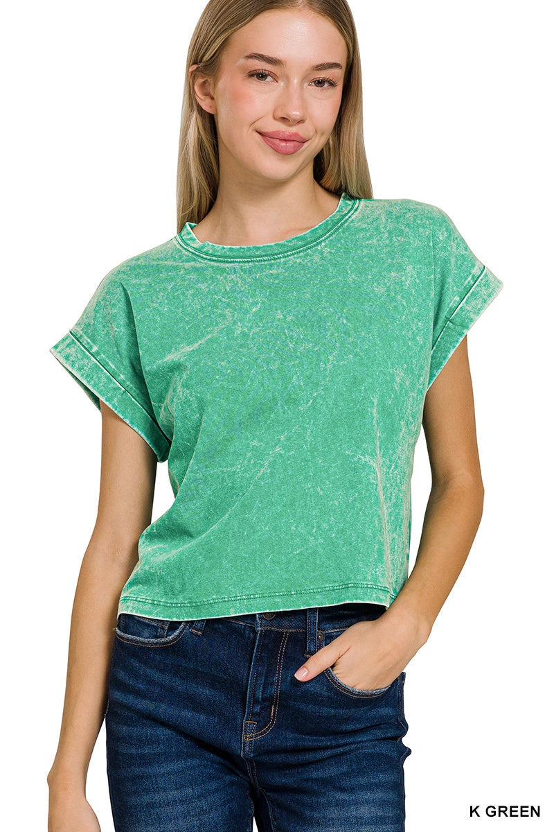 Sunny Side Mineral Wash Comfy Top ( lots of colors)