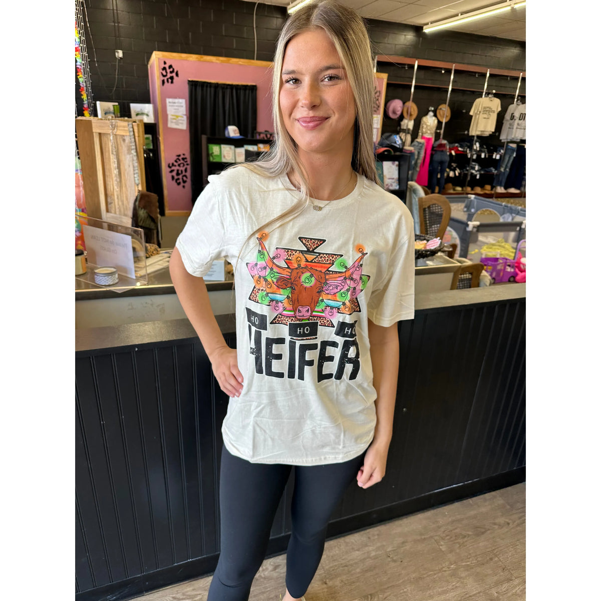 Christmas Heifer ho ho Soft style Tee