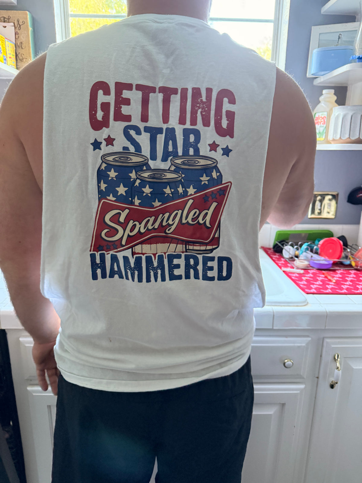 Star spangled hammered tee or tank top