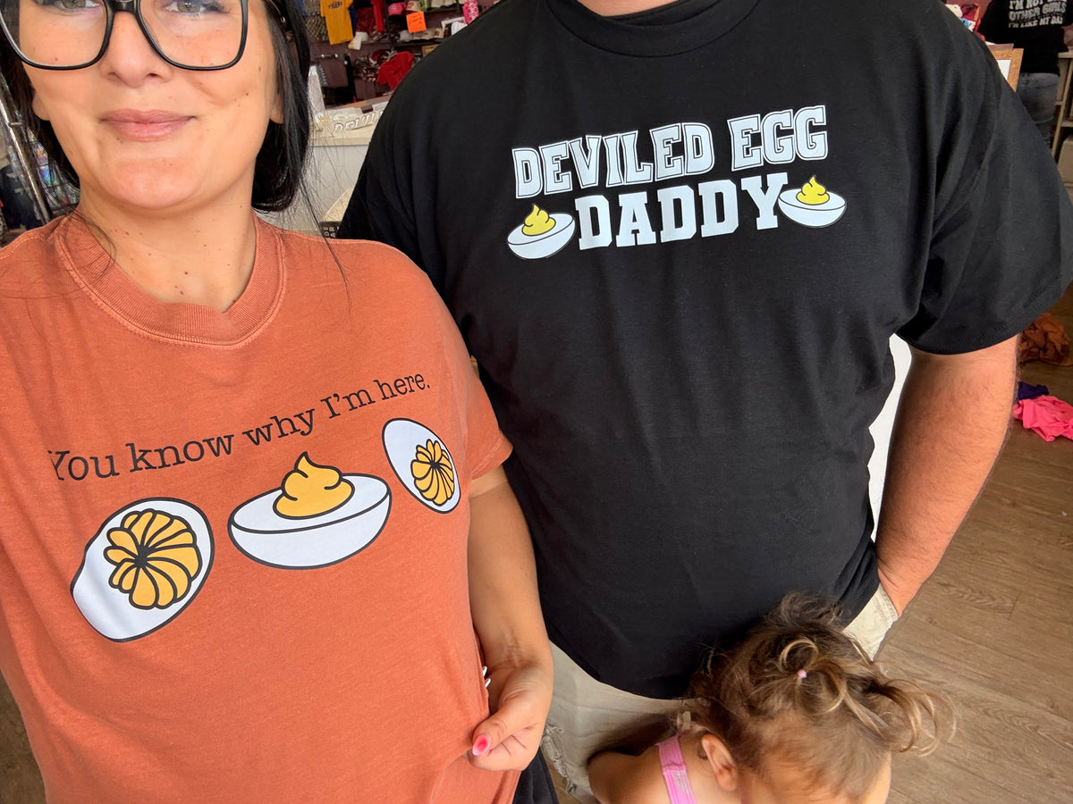 deviled egg daddy tee or sweatshirt