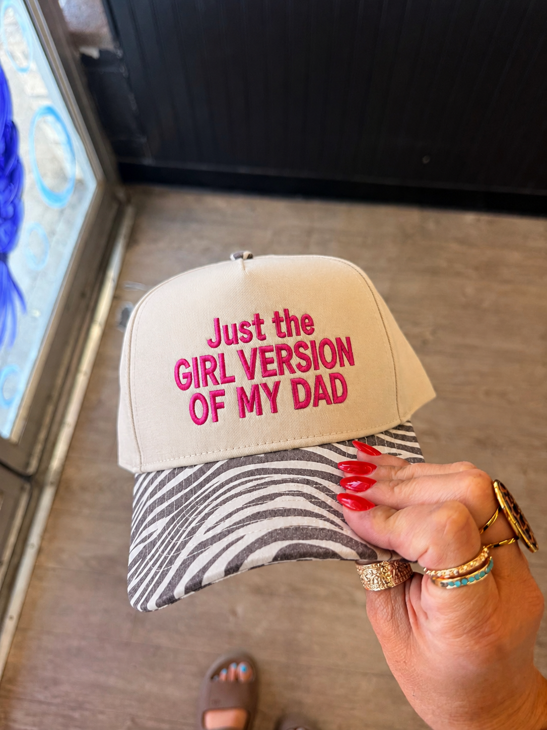 Just the girl version of my dad embroidered hat
