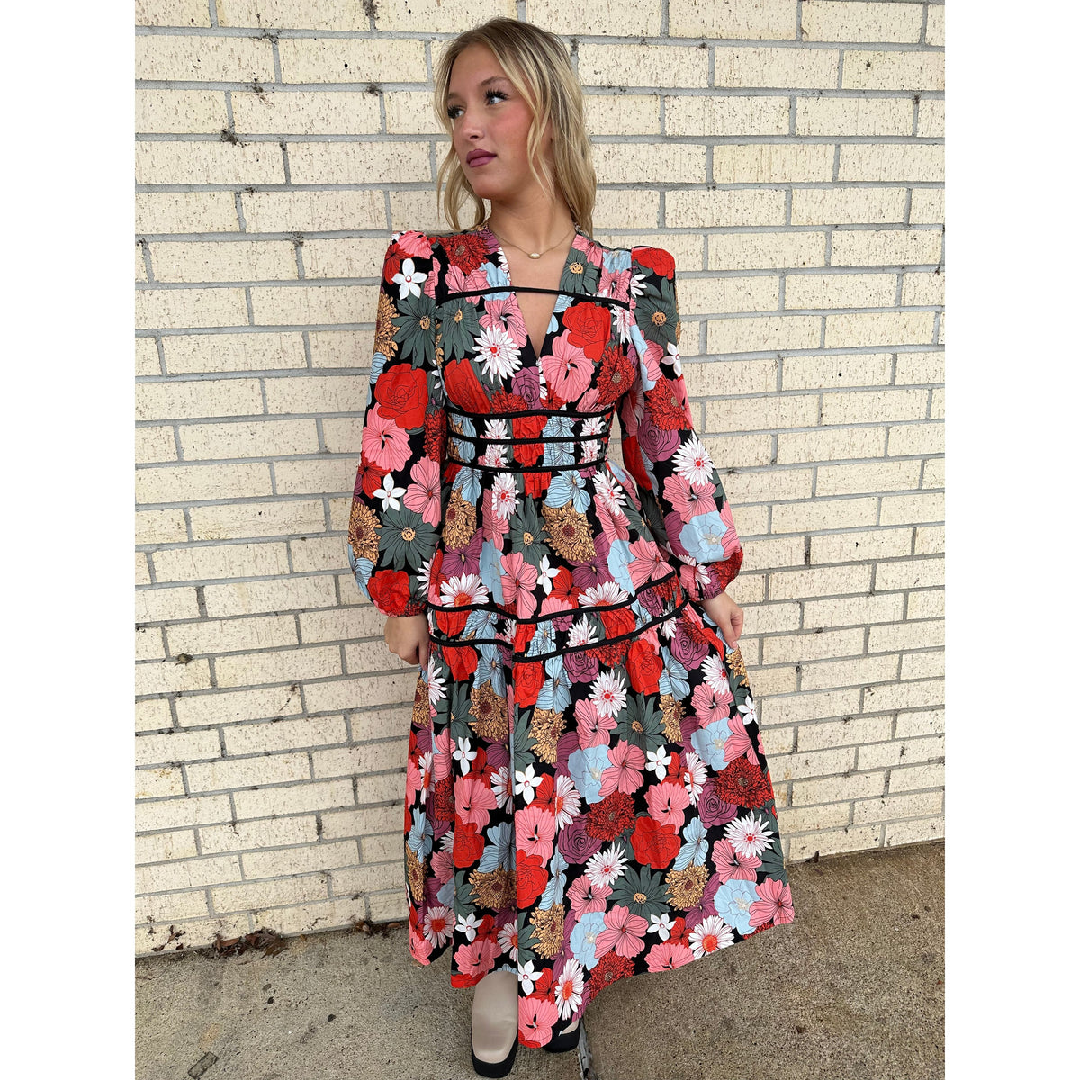 Janell Floral Maxi dress