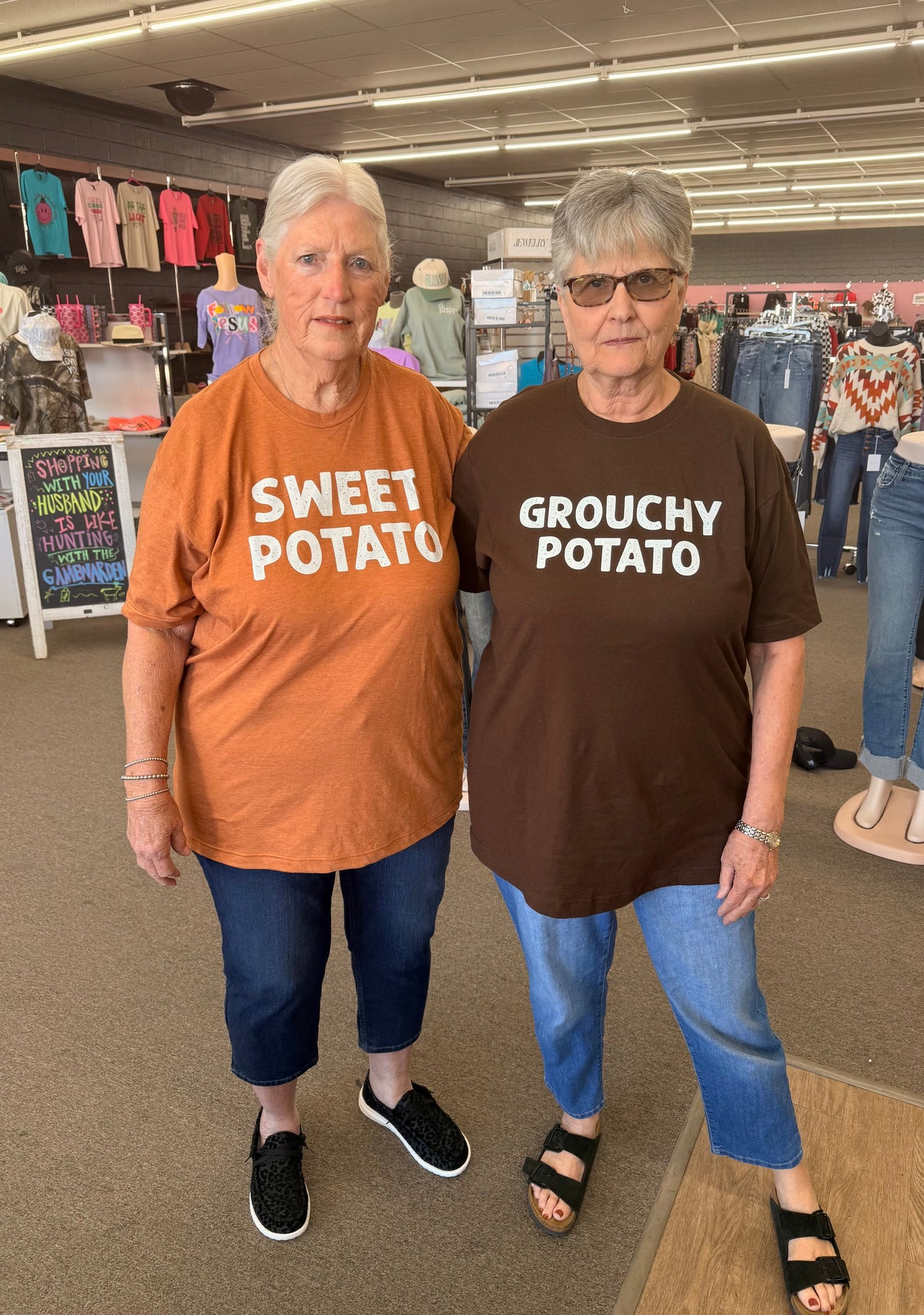 sweet potato grouchy potato tee or sweatshirt