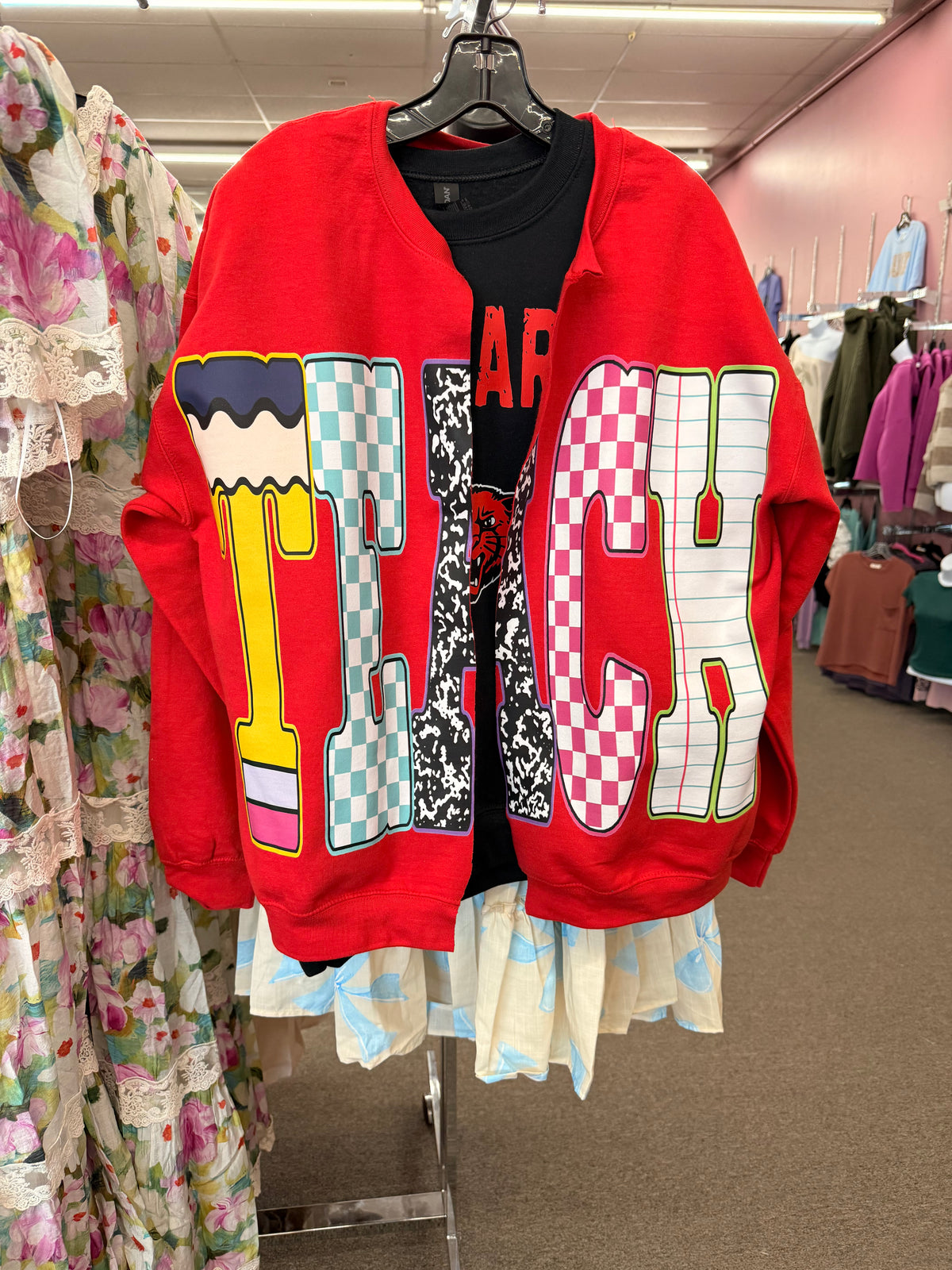 teach or custom Swacket sweatshirt