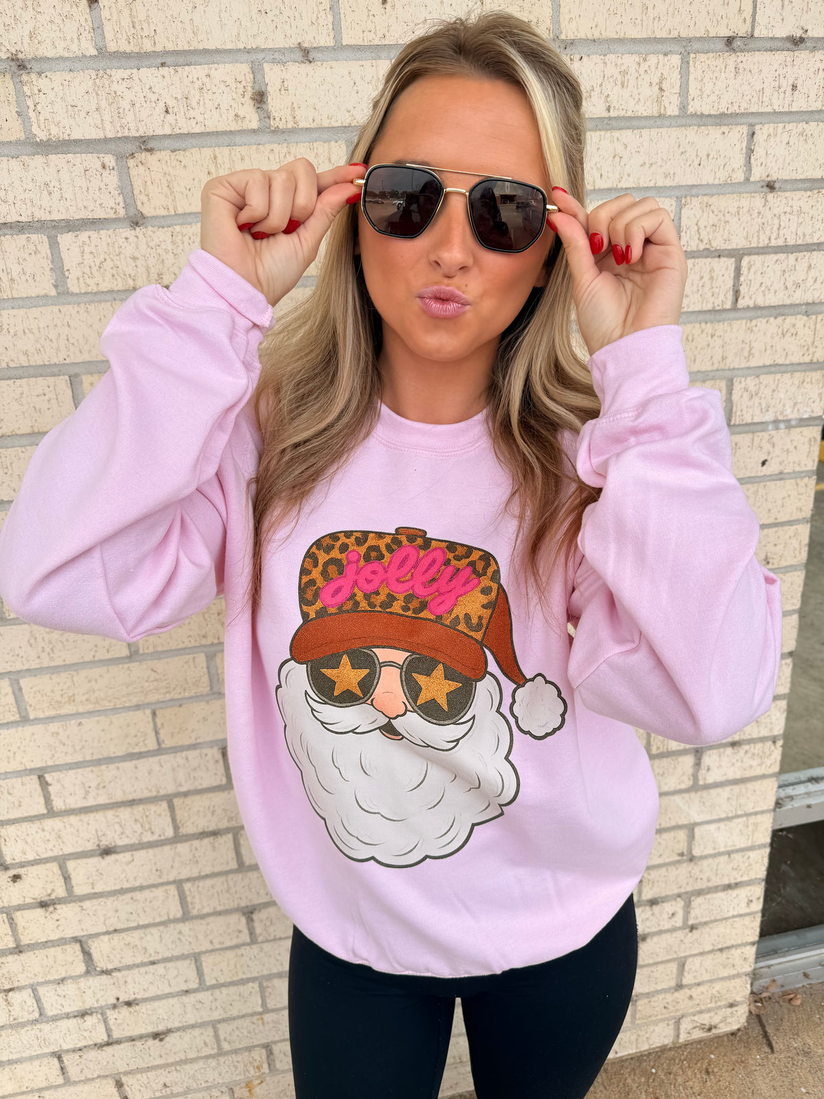 Santa cap  tee or sweatshirt