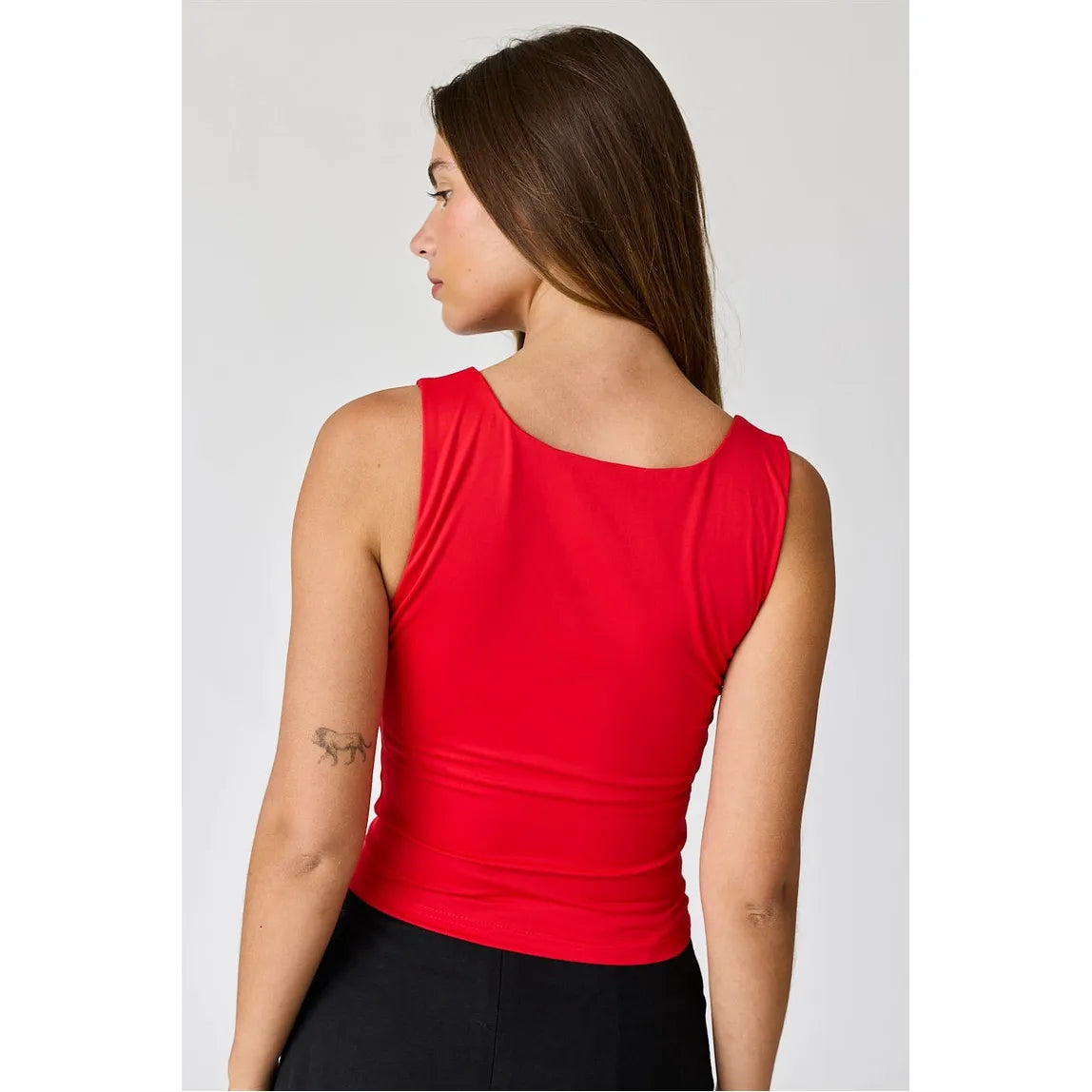 Holli Red Seamless Knit Top