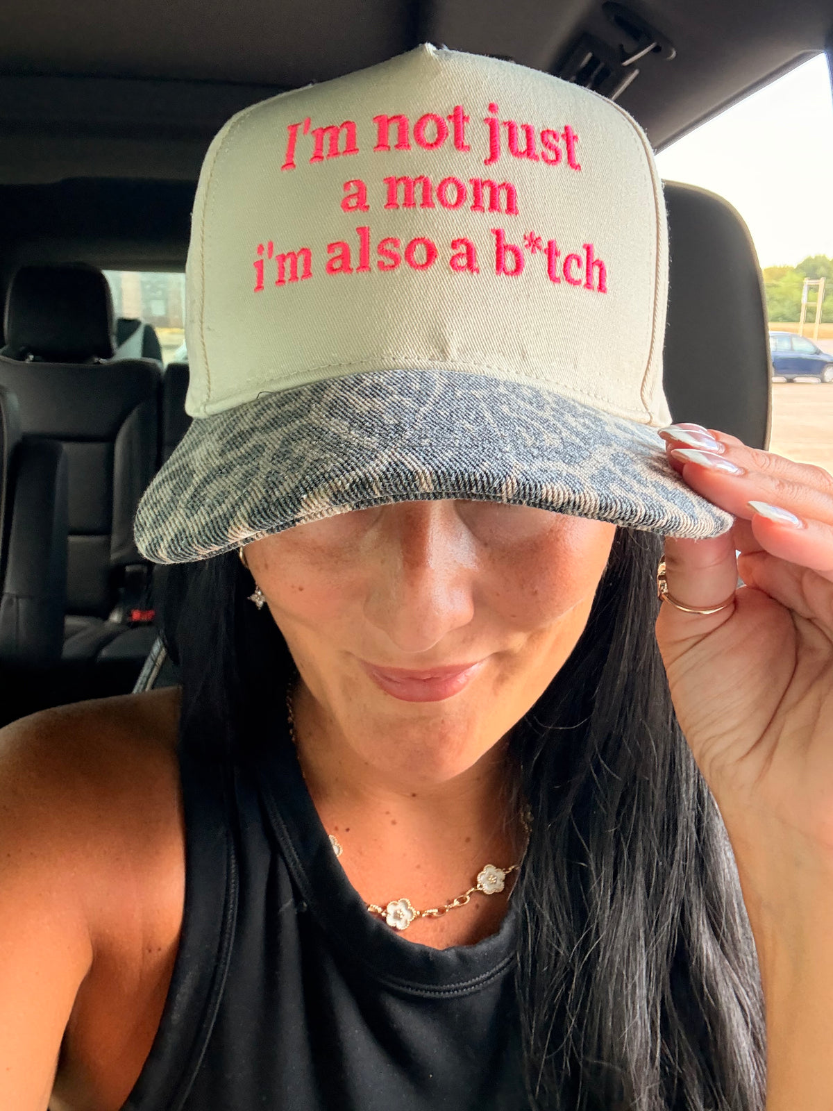 Not just a mom I'm also a b*tch embroidered hat