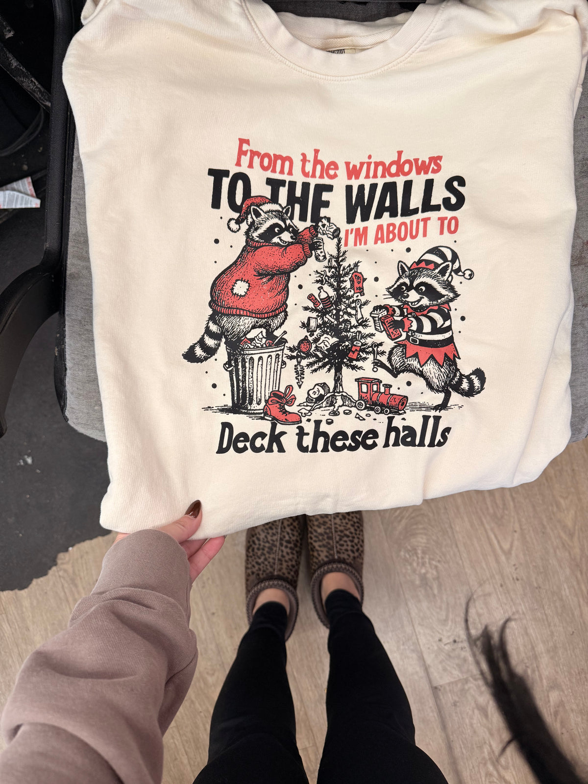 deck the halls racoon Tee or Sweatshirt