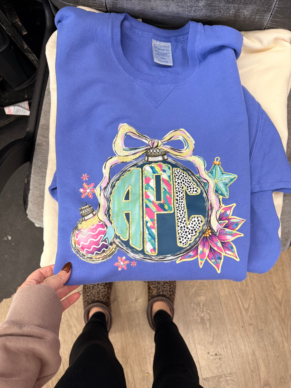 Monogram Christmas Adult or kids sweatshirt