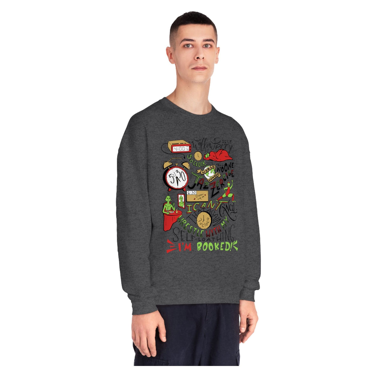 Green Guy Timeline Christmas Crewneck Sweatshirt