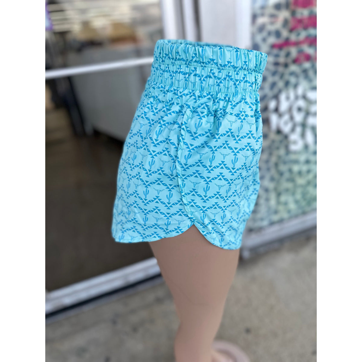 Teal Western Short