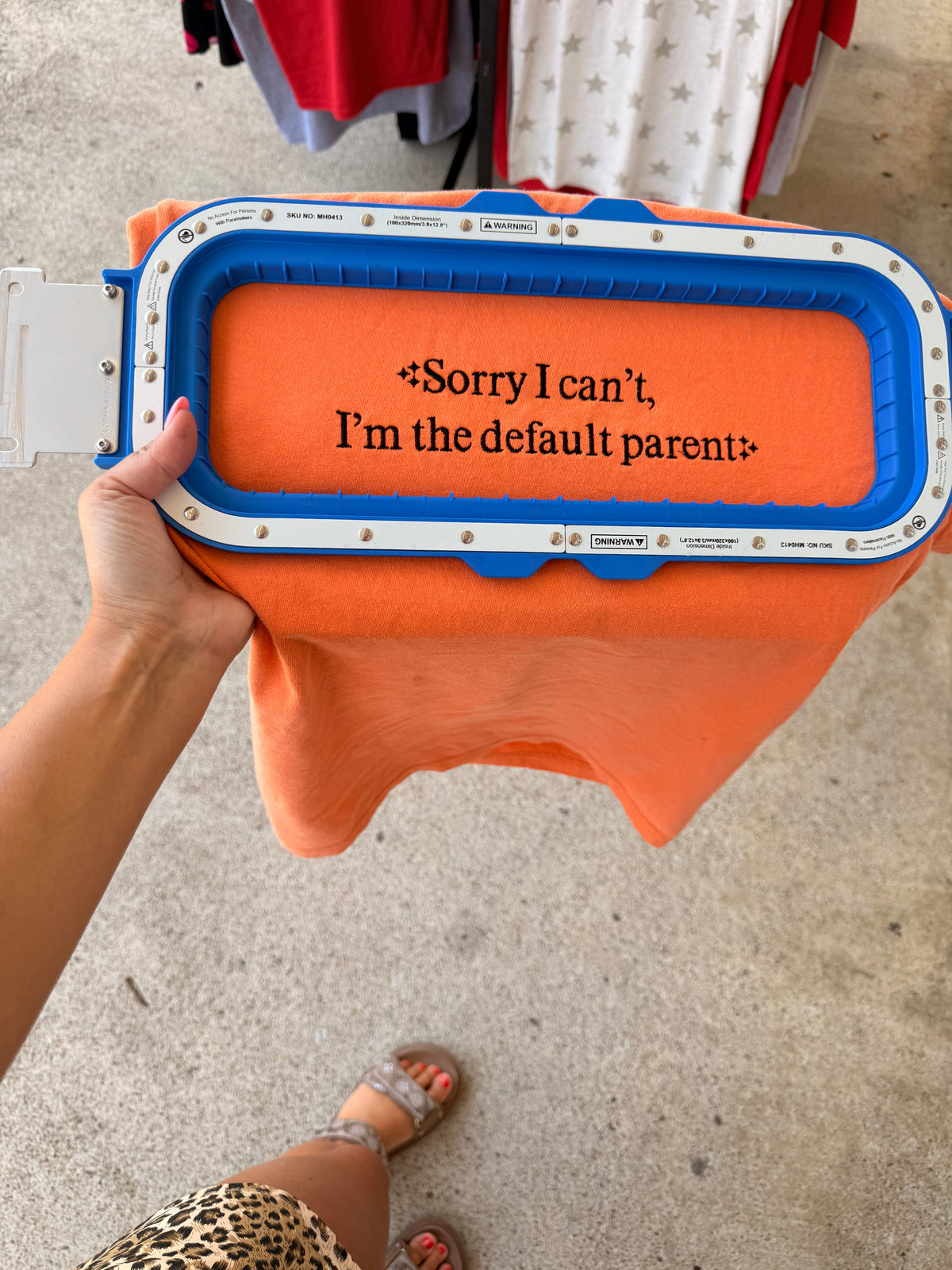 Default parent sweatshirt or tee embroidery