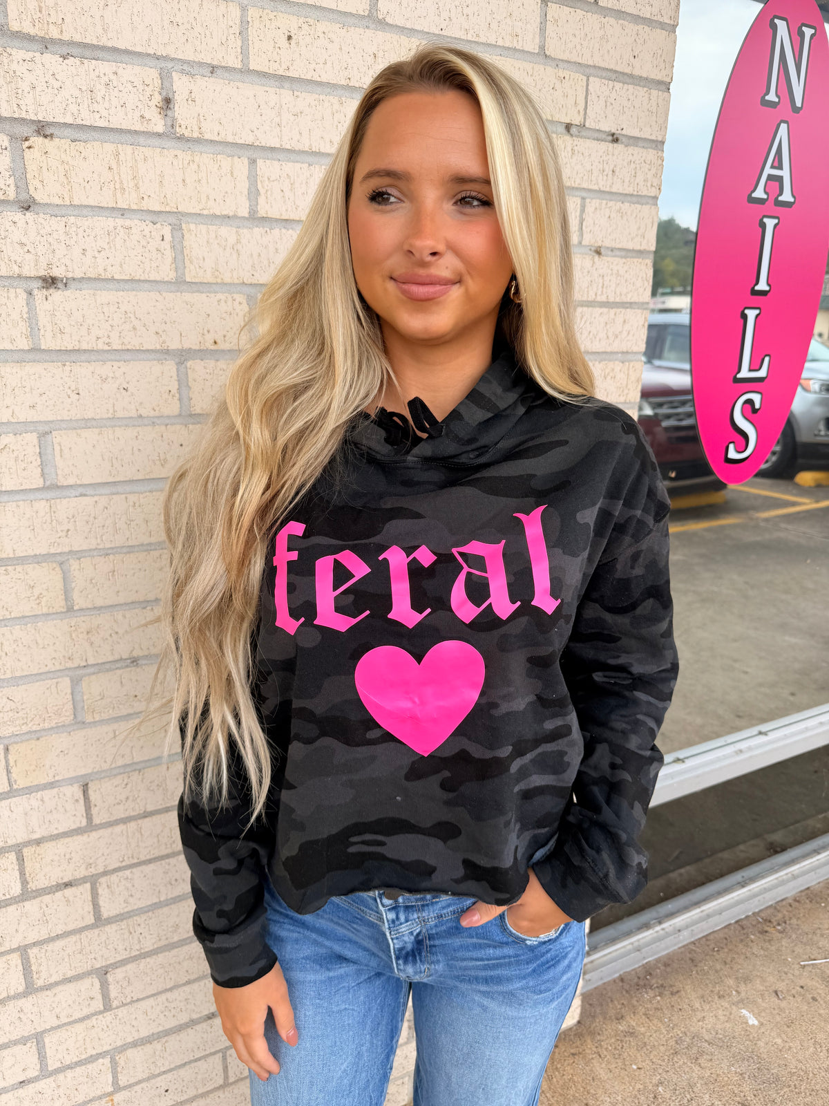 Feral Camo Cropped or Not Hoodie