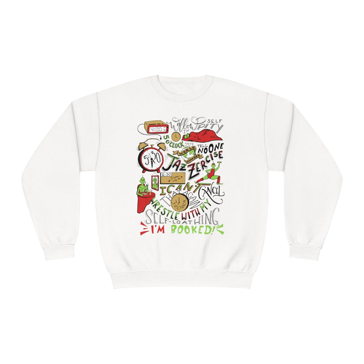 Green Guy Timeline Christmas Crewneck Sweatshirt
