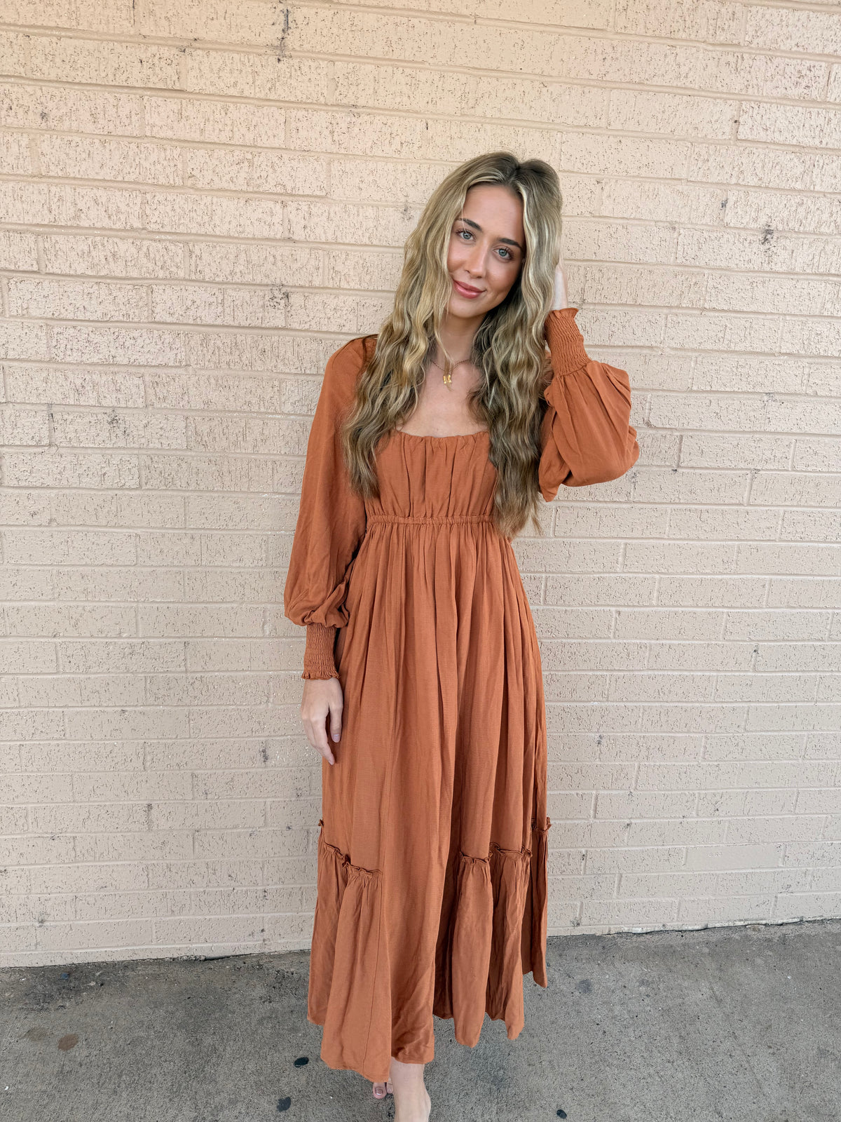 Fall in love Rust Maxi Dress