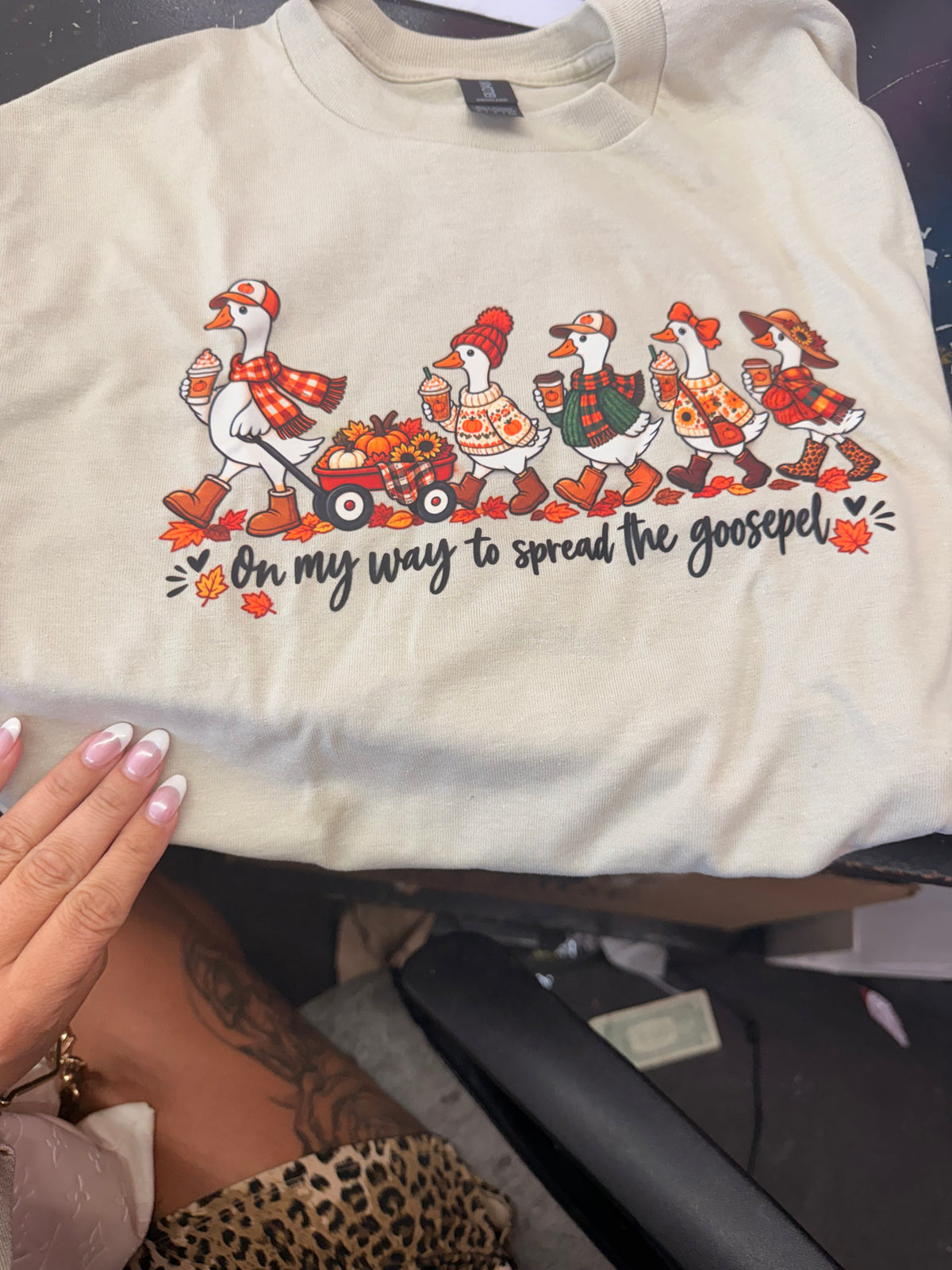 fall on my way to spread the gospel Christian  tee or sweatshirt