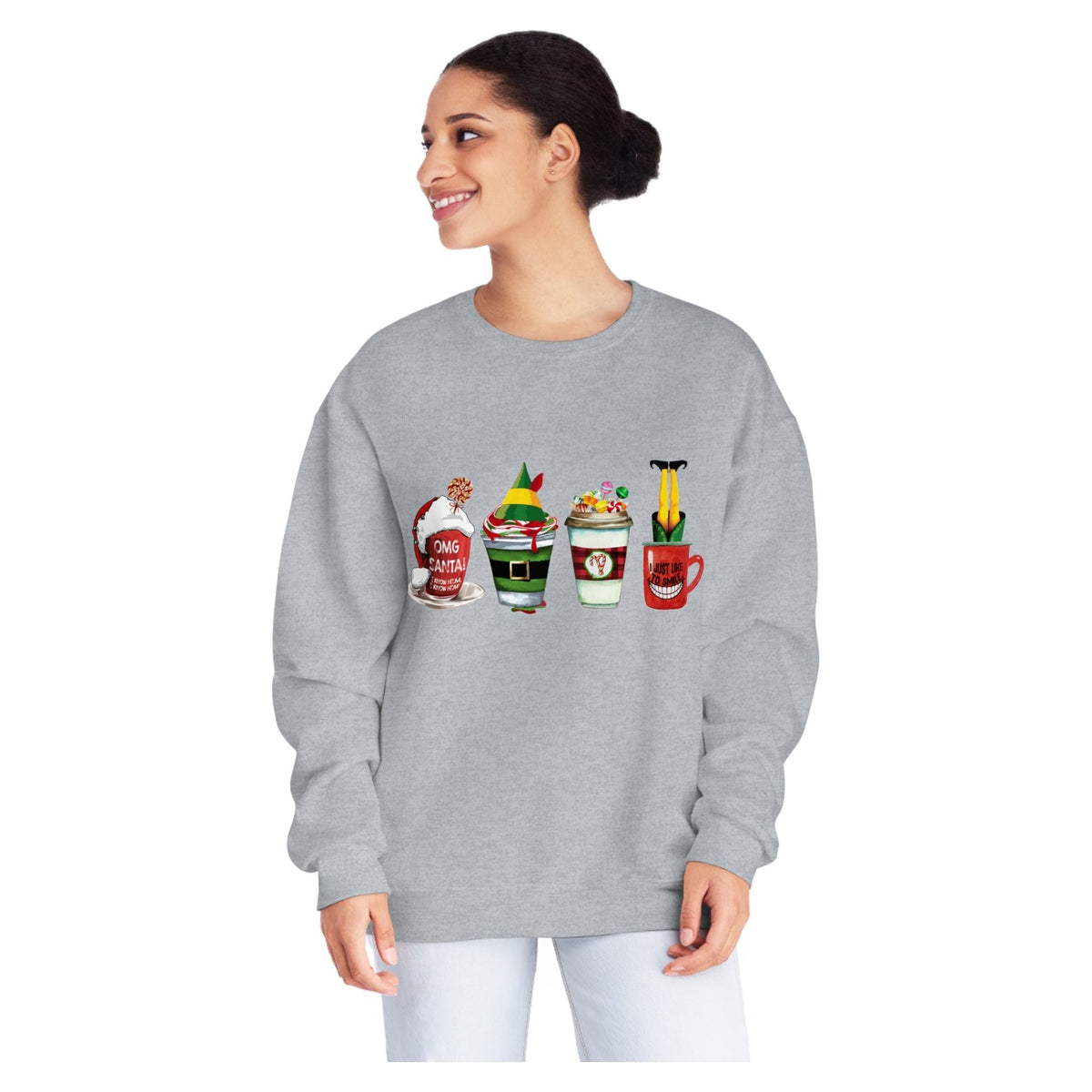 Elf Christmas Coffee  Crewneck Sweatshirt