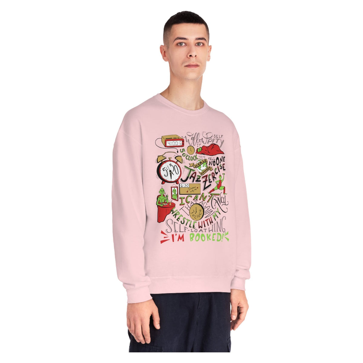 Green Guy Timeline Christmas Crewneck Sweatshirt