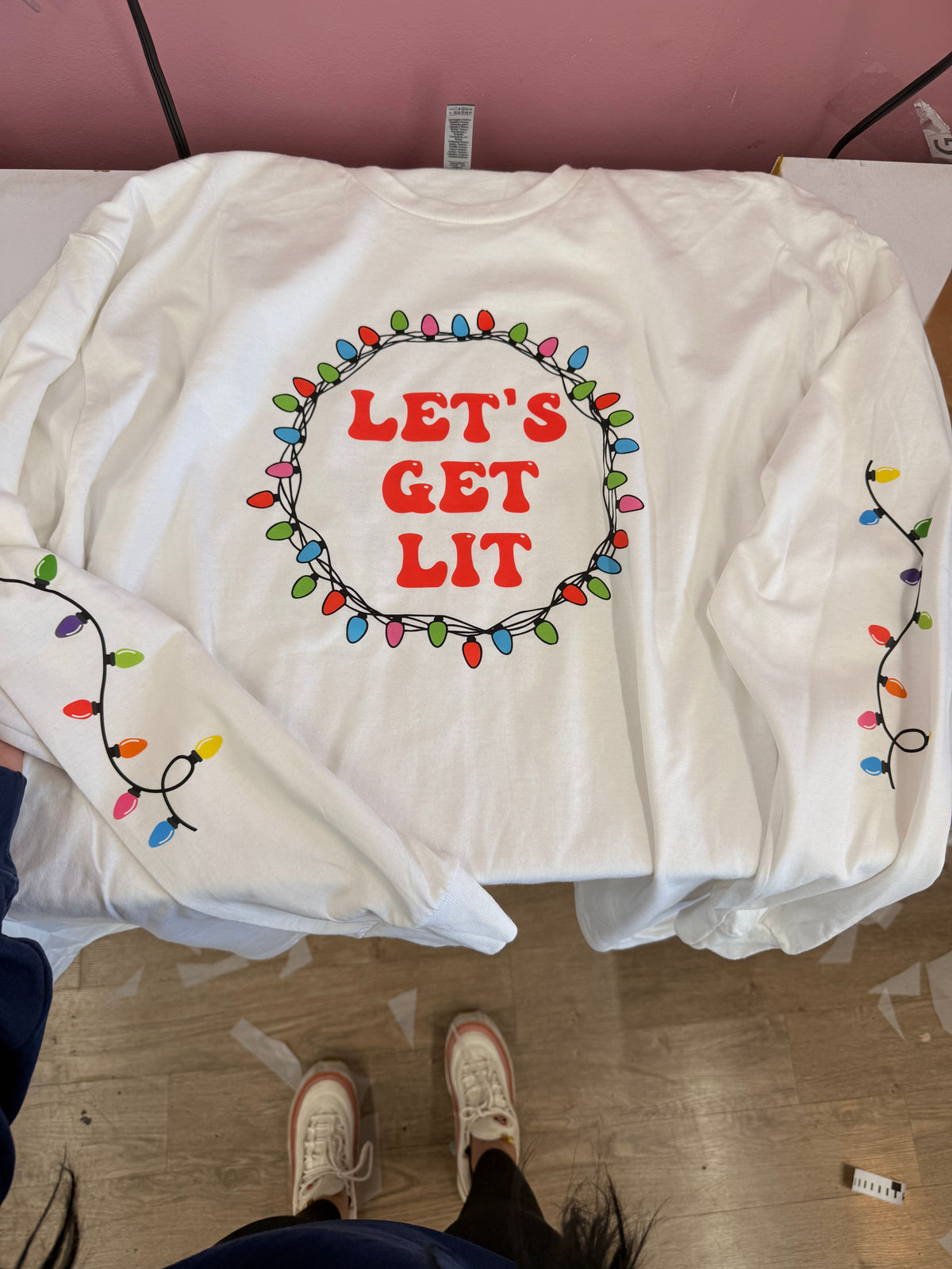 Let's Get Lit Christmas  long sleeve or Sweatshirt