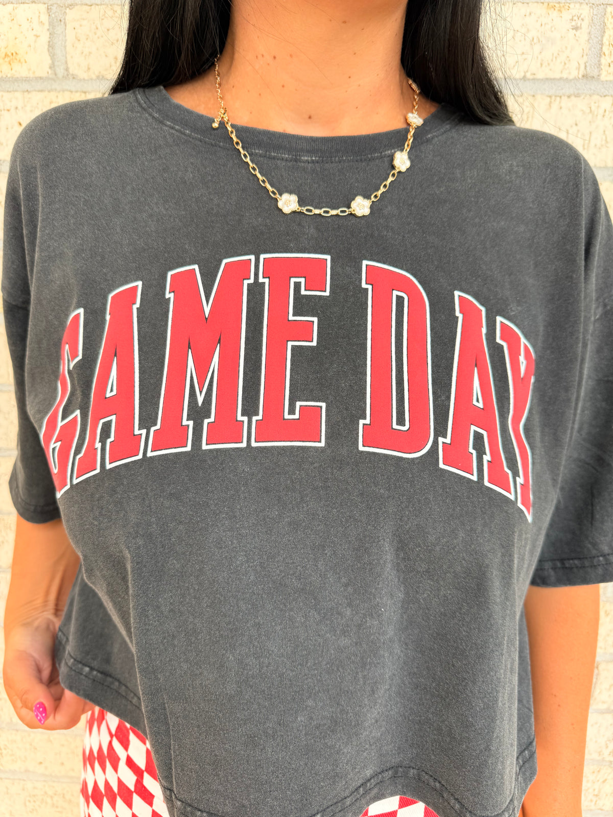 Game Day Vintage Cropped Shirt