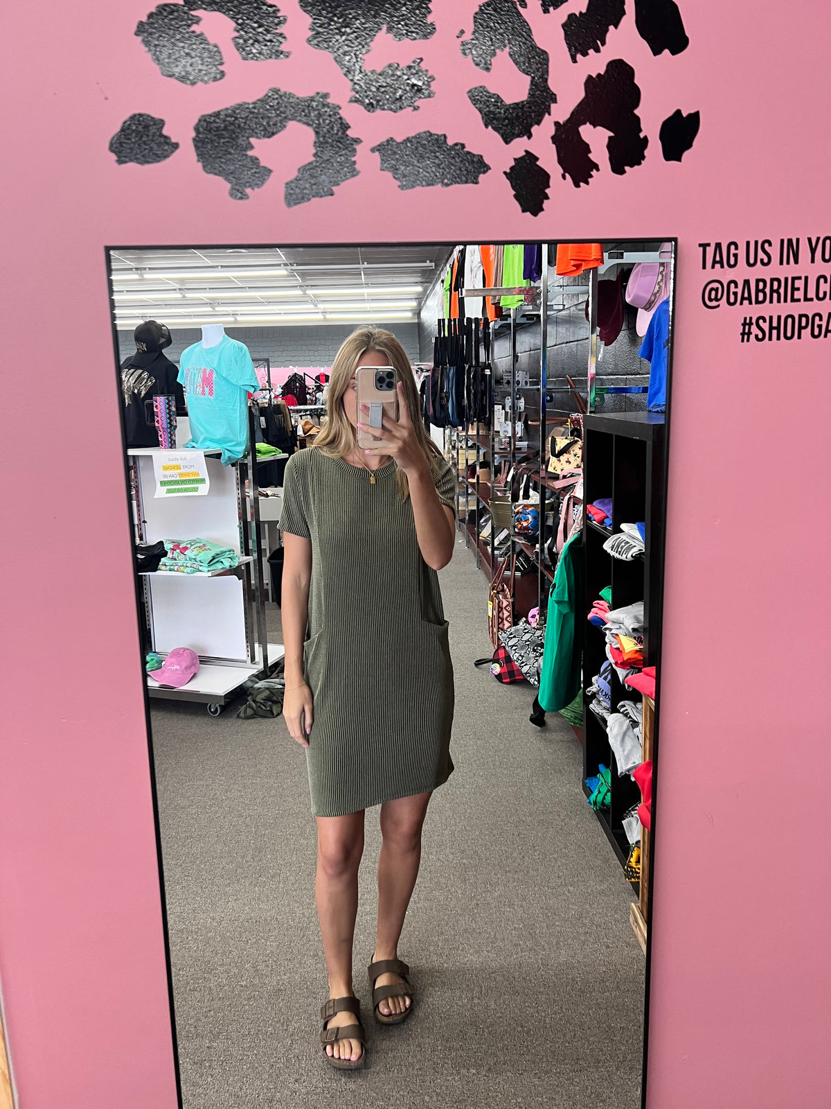 Fall Olive ribbed Pocket Dress